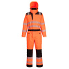 Portwest PW355 PW3 Hi-Vis Rain Reflexná nepremokavá kombinéza oranžová/čierna 3XL