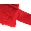 Třásně lesklé husté šíře 90 mm Varianta: 3 červená, Balení: 1 m
