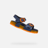 Dark blue boys' sandals Geox Ghita - Boys modrá | oranžová 30 GEOX 8058192306167
