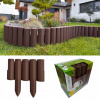 Záhradný okraj plast 220 cm x 15 cm, hnedý