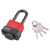 Extol Premium 8857640 Zámok visací vodeodolný poplastovaný predĺžený, 4 kľúče, 40mm