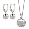 Vianočný set Fiorelli Silver náušnice + náhrdelník CZ Z1559