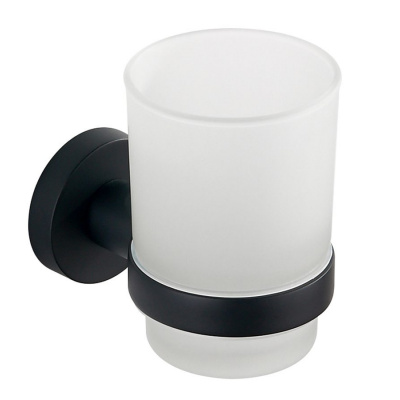 Aqualine SAMBA pohár, mliečne sklo, čierna SPH SB204