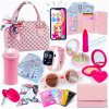 Súprava kabelka pre dievčatko, telefón, hodinky, kozmetika, edukatívny makeup