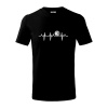 EKG basketbal - Tričko detské bavlnené - 158 cm/12 rokov ( Čierna )