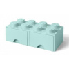 LEGO® Úložný box se šuplíky 250x502x181 aqua