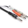 Hosa Technology TRS/2 x TS, Samec, 2 x 6,35 mm TS, Samec, 3 m, Černá