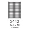 etikety RAYFILM 17,8x10 univerzálne biele R01003442F (1.000 list./A4) (R0100.3442F)