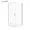 Cersanit Jota, rohový sprchovací kút 90 (dvere ľavé) x 90 (stena) x 195, 6mm číre sklo, chrómový profil, S160-001