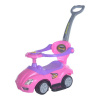 BABY MIX Detské odrážadlo s vodiacou tyčou 3v1 Mega Car ružové 85x44x84 ružová