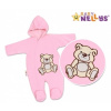 Baby Nellys Kombinézka / overal Medvídek ružová