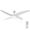 Homania Stropný ventilátor so svetlom EDM 33806 Caspio Biela 60 W