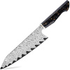 IZMAEL Damaškový kuchynský nôž Tamoso Chef/Čierna 20.7 cm