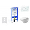 Geberit Duofix Modul na závesné WC s tlačidlom Sigma01, alpská biela + Duravit D-Code - WC a doska, Rimless, SoftClose 111.355.00.5 NH1