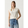 Calvin Klein Jeans vesta dámska bavlnená LV047G303G béžová S