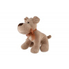 Teddies Pejsek sedící s mašlí - 23 cm - hnědý