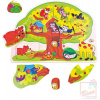 Bino Baby puzzle veselá zvířátka 12 dílků vkládačka strom