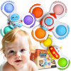 3x FIDGET SPINNER S PRÍSAVKOU HRAČKA DO KÚPEĽA SENZORICKÁ ANTISTRESOVÁ