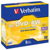 Verbatim DVD+RW 4,7GB 4x, 5ks
