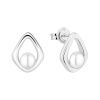 Gaura Pearls Stříbrné náušnice s bílou perlou Odilia, stříbro 925/1000 SK24212E/W Stříbrná Bílá