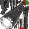 Hliníková baterka biele/červené/zelené 1500 lm + 150 lm + 100 lm, 2000 mAh Premium, Verke V87560