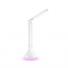 LED Stolová lampa so zabudovanou batériou, RGB podsvietenie, 4W, 250lm, biela farba