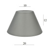 Svietidlo - tienidlo - ABAŻUR do lampy lampki stożek 7S szary 10/20 wys12 (Svietidlo - tienidlo - ABAŻUR do lampy lampki stożek 7S szary 10/20 wys12)