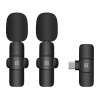PULUZ PU3151B bezdrôtový lavalier mikrofón USB-C, čierny