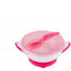 B.O.1063/03 Miska pre bábätká a malé deti s prísavkou a lyžičkou ružová