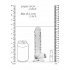 Dildo vaginálne REALROCK 19 cm priehľadné