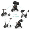 QPLAY Trojkolka Nova Deluxe 5v1 Black, 10-72 mesiacov