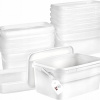 Obdĺžnikové vedro 5x 5L na potraviny BIELE