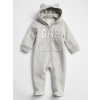 GAP Baby body s logom Sivá 0-3M Sivá Sivá