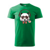 Sablio Tričko s potlačou Panda - zelené 3XL
