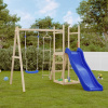 Sedadlo hojdačky s lanovým rebríkom modré 37x15 cm PE-ForU-91780