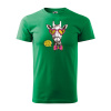 Sablio Tričko s potlačou Hipster Giraffe - zelené L