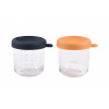 Beaba Tégliky na jedlo sklenené 2x 250 ml Variant: Blue Orange