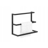 Vešiak - Triple Wall Towel Hanger je čierny (Vešiak - Triple Wall Towel Hanger je čierny)
