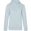 B&C | QUEEN Hooded, Dámska mikina s kapucňou, modrá pure sky, XL