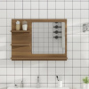 Koupelnové zrcadlo hnědý dub 60 x 10,5 x 45 cm kompozitní dřevo Hnědá 815662