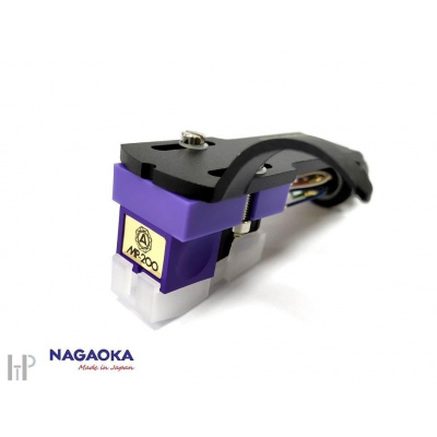 Nagaoka MP-200H: MM gramofonová přenoska instalovaná na headshellu