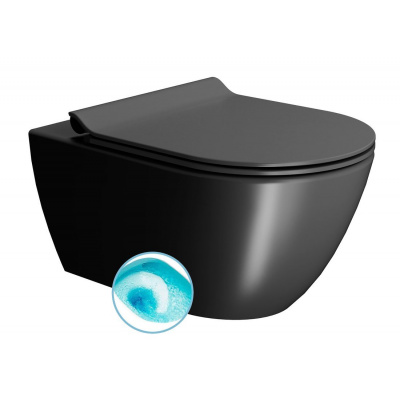 GSI PURA WC závesné, splachovanie SWIRLFLUSH, 55x36 cm, čierna dual-mat 881526