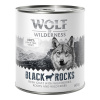 Výhodné balenie Wolf of Wilderness Adult 24 x 800 g - Single Protein - Black Rocks - kozie
