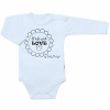 Body dlhý rukáv Baby Nellys, Made with love, svetlo modré, veľ. 68, 68 (3-6m)