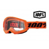 Okuliare 100% STRATA 2 Neon Orange Prevedenie: číre sklo