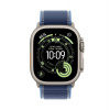 Apple Watch Ultra 3 GPS + Cellular 49mm Natural Titanium Case with Blue/Bright Blue Trail Loop - S/M (MEWR4QC/A)