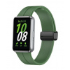 eses Silikónový remienok s magnetickou sponou pre Samsung Galaxy Fit 3 - Tmavo zelená