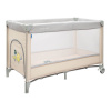 BABY MIX Detská cestovná postieľka Vrabce béžová 120x60x79 krémová
