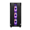 CHIEFTEC skříň Miditower Gaming HUNTER, Black, 4x RGB Rainbow Fan, 2 x USB 3.0, side glass GS-01B-OP