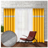 Záves na riasiacej páske so zirkónmi 140x250 cm žltý Žltá 140 x 250 cm
